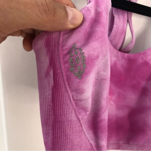 Free People Movement Pink Tie Dye Seamless On The Radar Sports Bra XS - Picture 8 of 13
